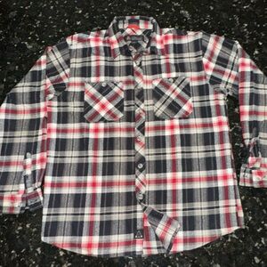 AW Outfitters 100% Cotton Flannel Men’s XL Med / Heavy Long Sleeve Plaid Shirt
